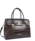 Grand sac à main cuir Exo Lancaster marron foncé