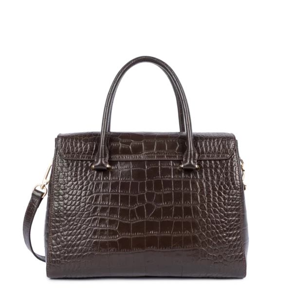 Grand sac à main cuir Exo Lancaster marron foncé