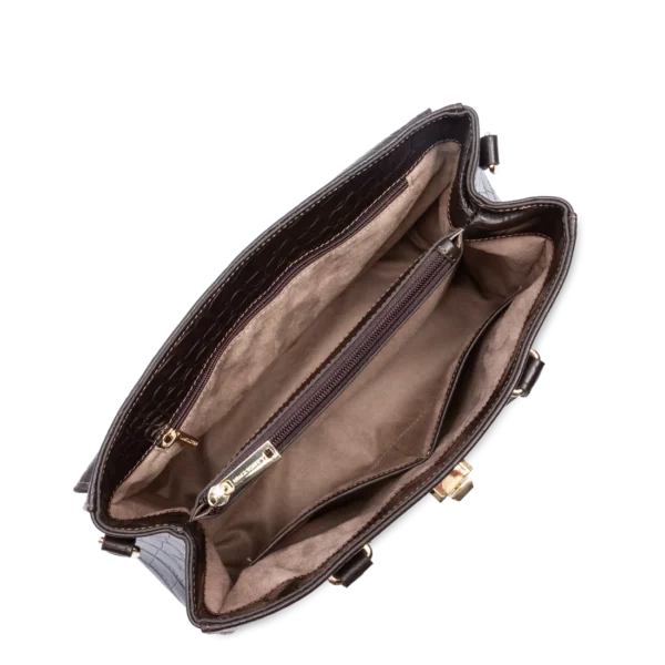 Grand sac à main cuir Exo Lancaster marron foncé