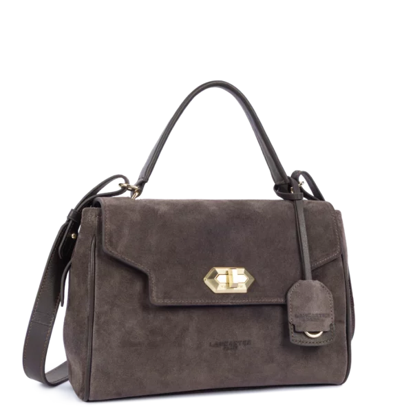 Sac à main femme Grace Suède Lancaster marron