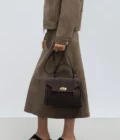 Sac à main femme Grace Suède Lancaster marron