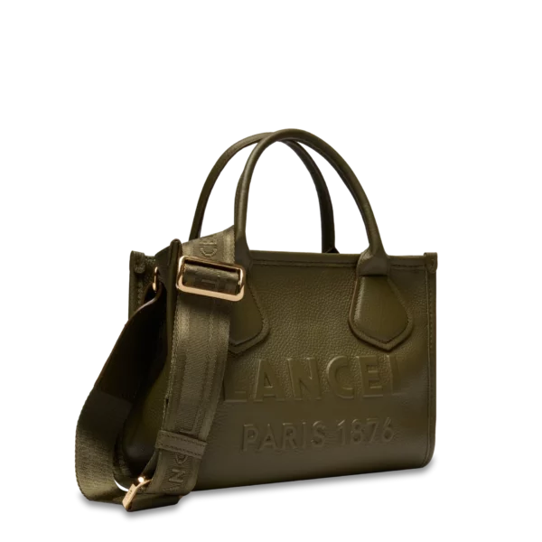 Petit sac cabas S Jour cuir Lancel kaki foncé