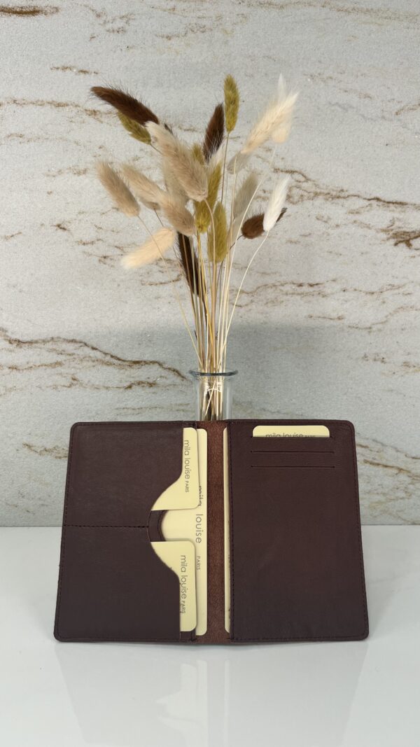 Porte-passeport cuir Mila Louise Oru C auburn