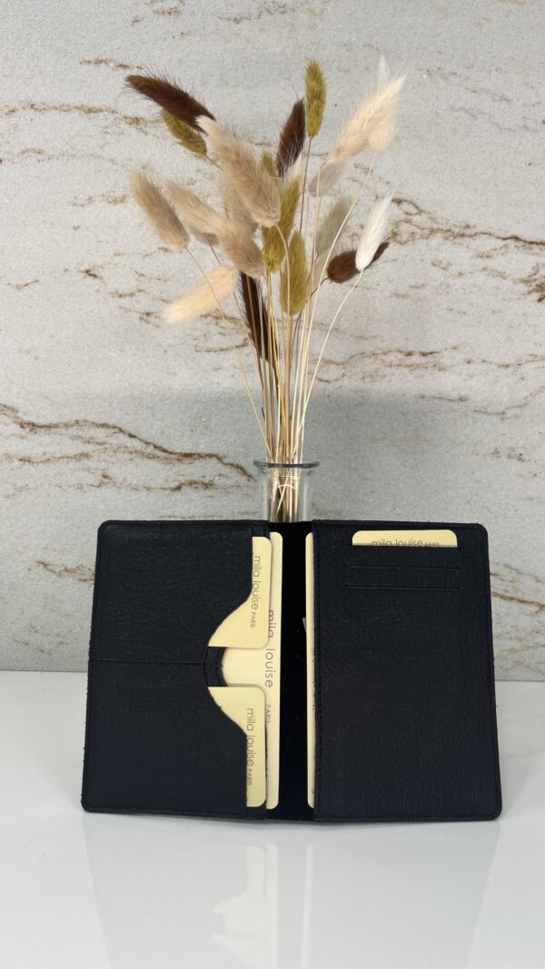 Porte-passeport cuir Mila Louise Oru C noir