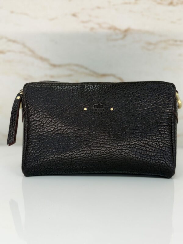 Sac besace Mama E1 cuir Mila Louise noir