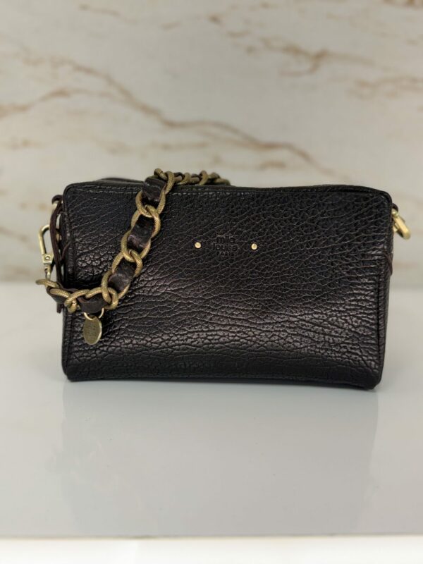 Sac besace Mama E1 cuir Mila Louise noir