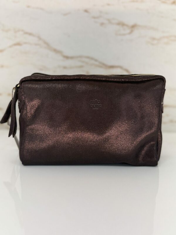 Sac besace Mama X effet pailleté Mila Louise brun