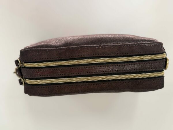 Sac besace Mama X effet pailleté Mila Louise brun