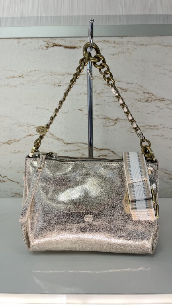 Sac bandoulière Noeli XS RX Mila Louise en cuir latte