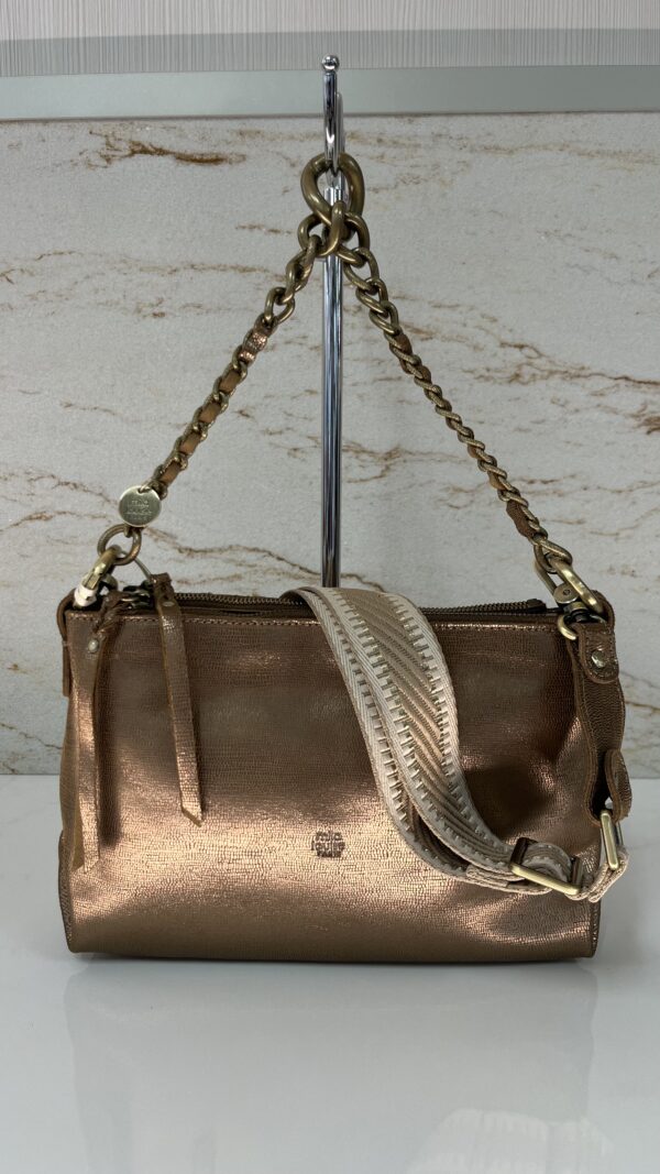 Sac bandoulière Noeli XS RX Mila Louise en cuir bronze fossil