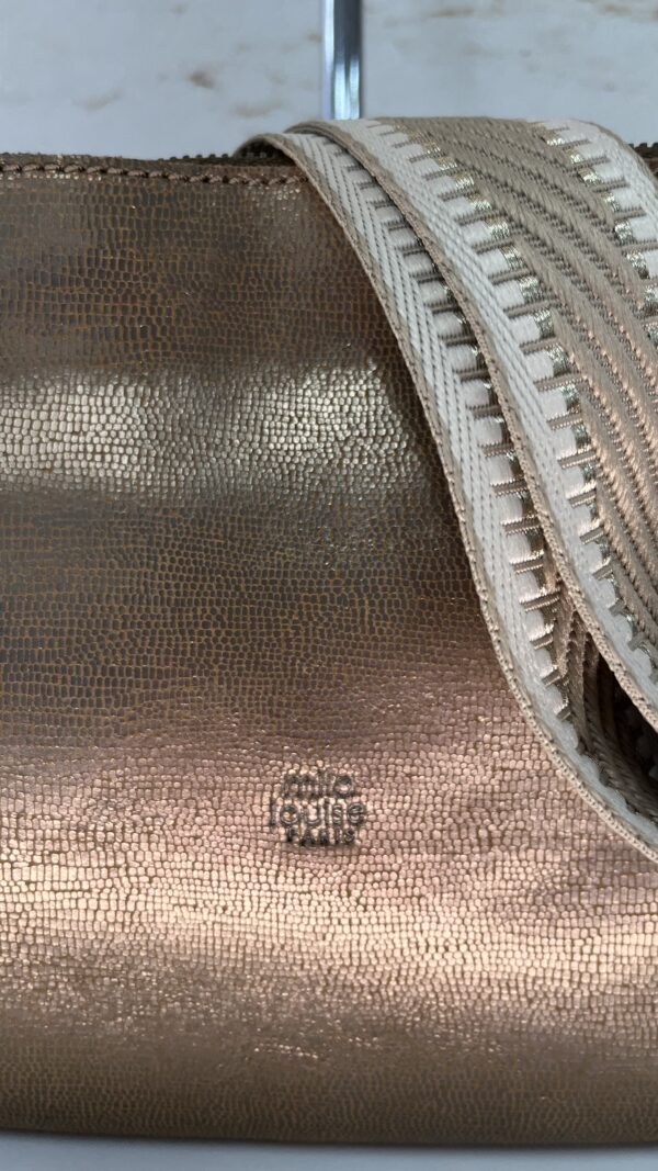 Sac bandoulière Noeli XS RX Mila Louise en cuir bronze fossil