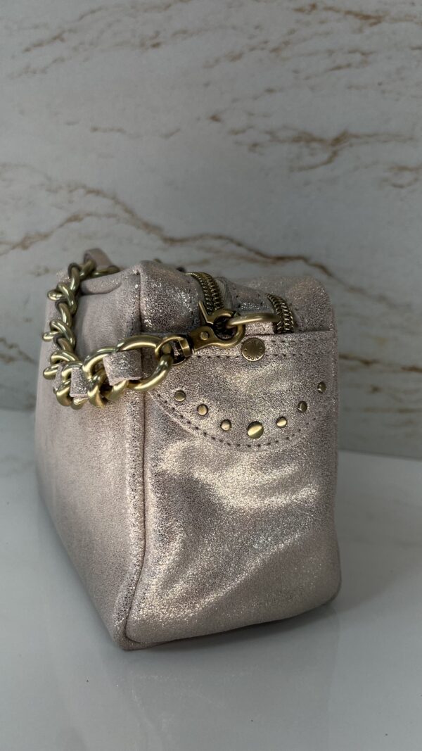 Sac besace Mama X effet pailleté Mila Louise latte