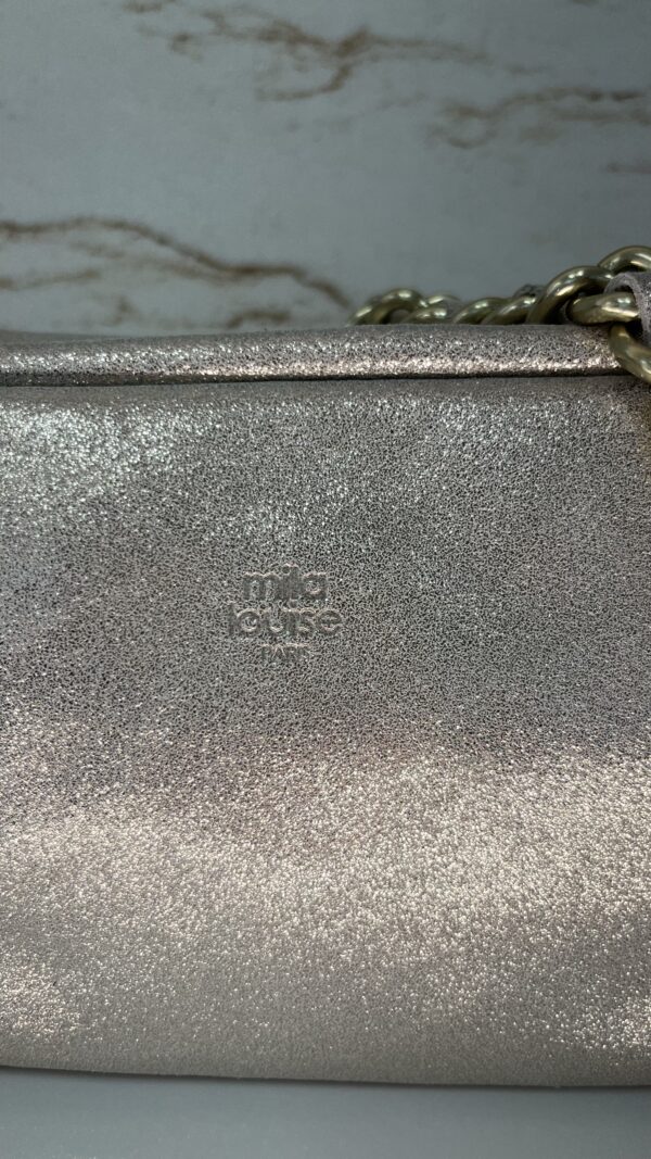 Sac besace Mama X effet pailleté Mila Louise latte