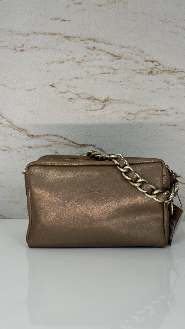 Sac besace Mama X effet pailleté Mila Louise bronze