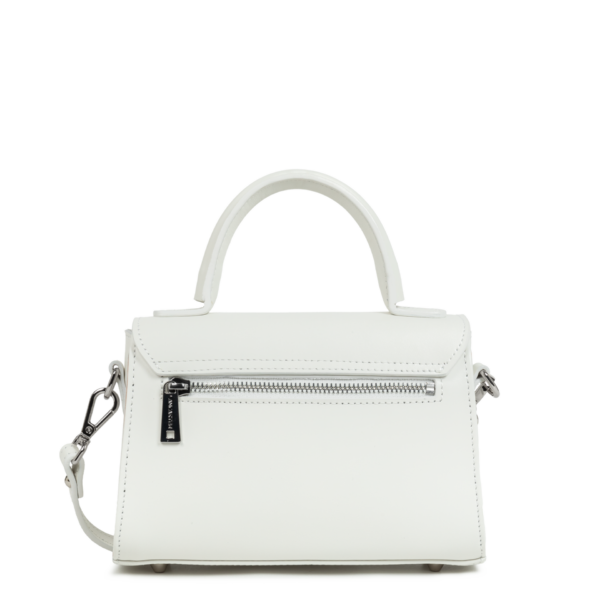 Sac à main Suave Even cuir Lancaster blanc cassé