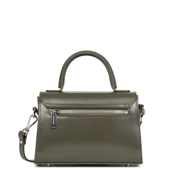 Sac à main Suave Even cuir Lancaster kaki foncé