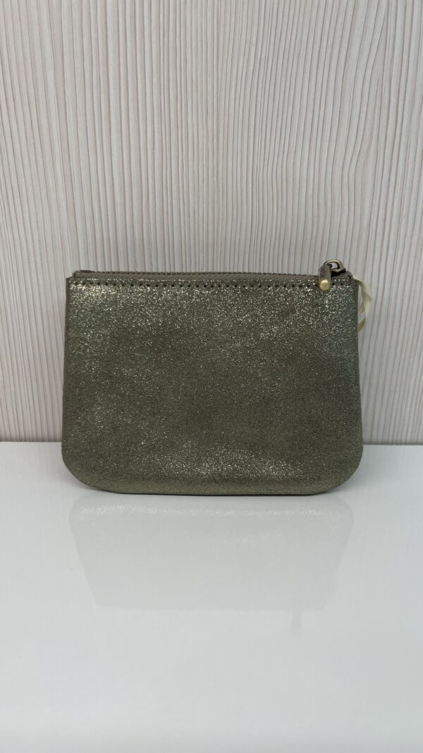 Porte-monnaie Briny XS cuir pailleté Mila Louise oyster