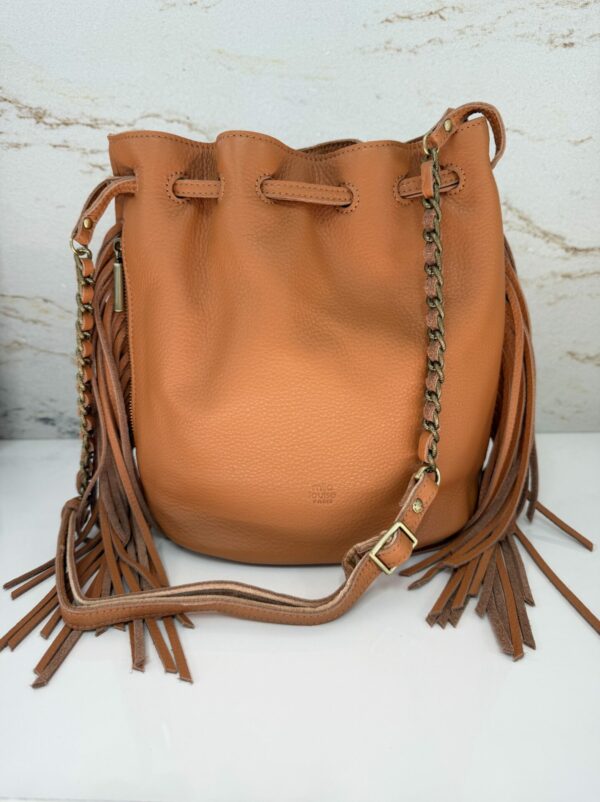 Sac seau Milena C1 cuir Mila Louise tan