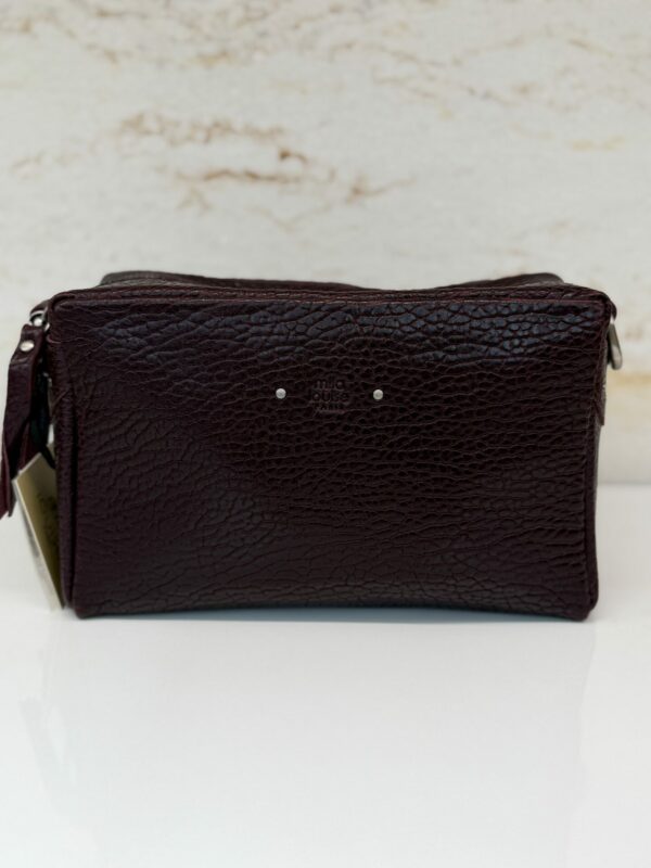 Sac bandoulière Mama E1 cuir Mila Louise rouge/bordeaux