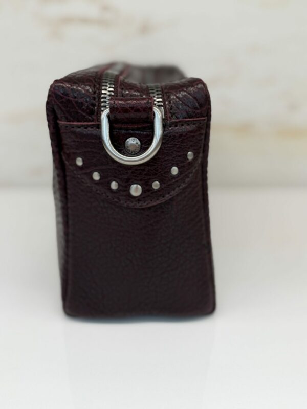 Sac bandoulière Mama E1 cuir Mila Louise rouge/bordeaux