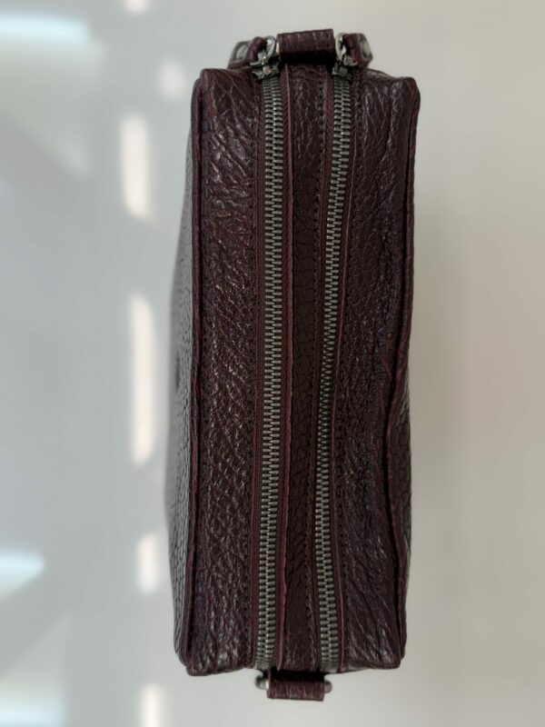 Sac bandoulière Mama E1 cuir Mila Louise rouge/bordeaux