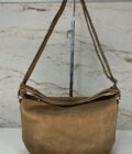 Sac bandoulière besace Mae V cuir Mila Louise bronze fossil