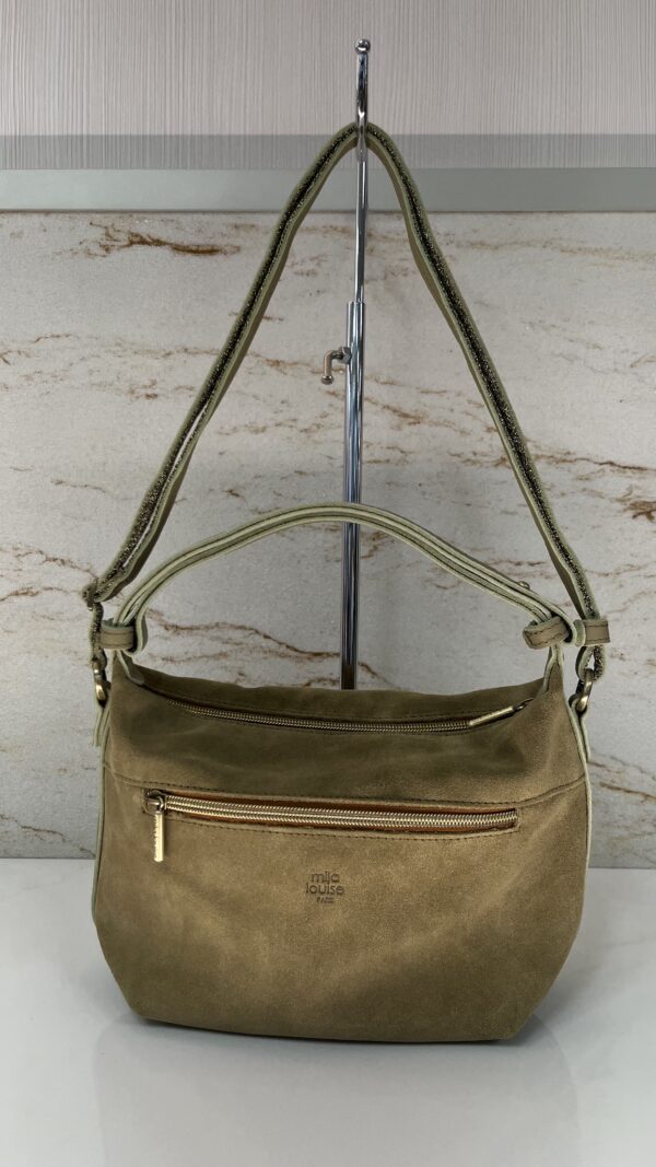 Sac bandoulière besace Mae V cuir Mila Louise oyster