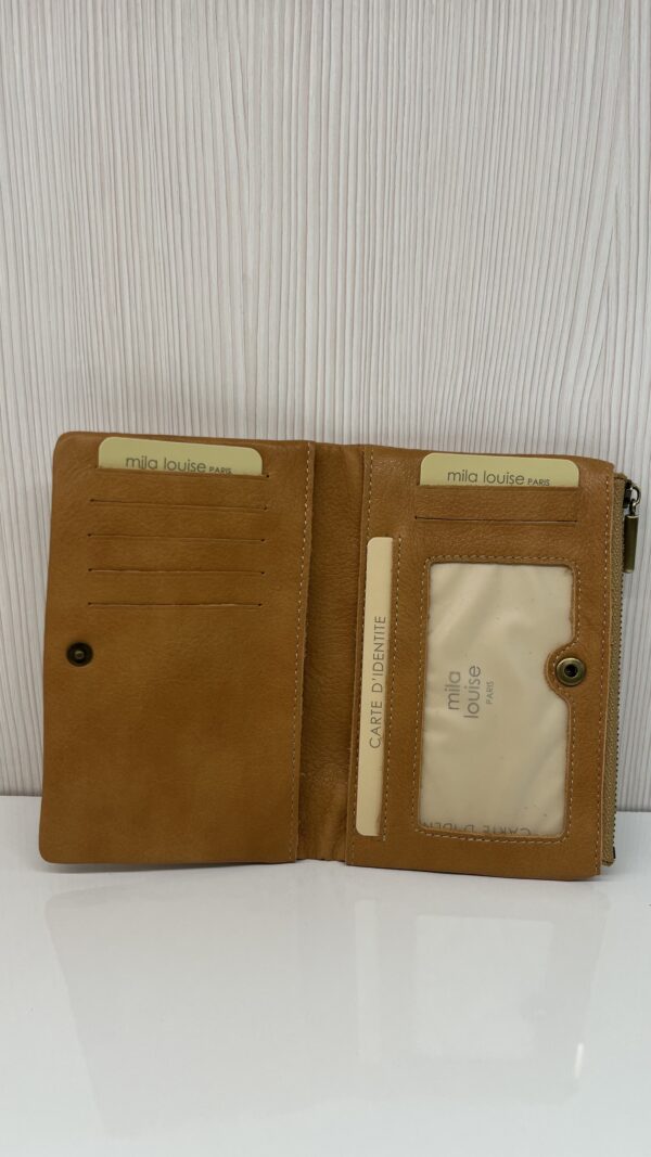 Portefeuille femme Prun C cuir Mila Louise ambre