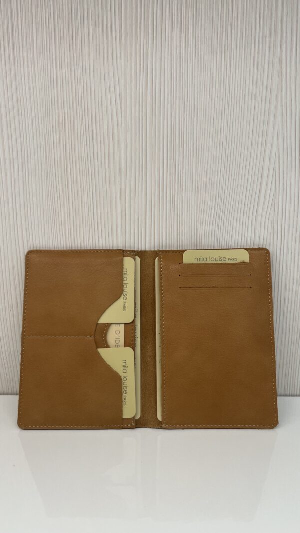 Porte-passeport/papiers cuir Mila Louise Oru RX ambre