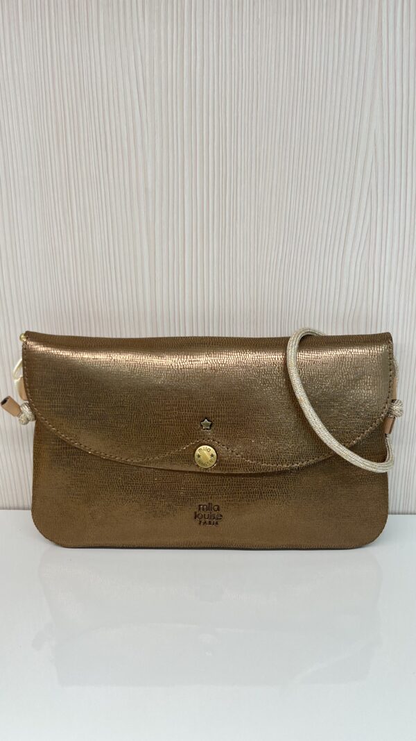 Sac à main pochette Olca RX Mila Louise bronze fossil
