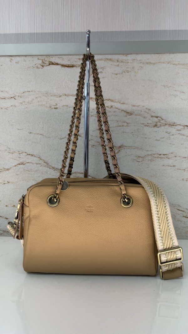 Sac bandoulière cuir Nell C1 Mila Louise ambre