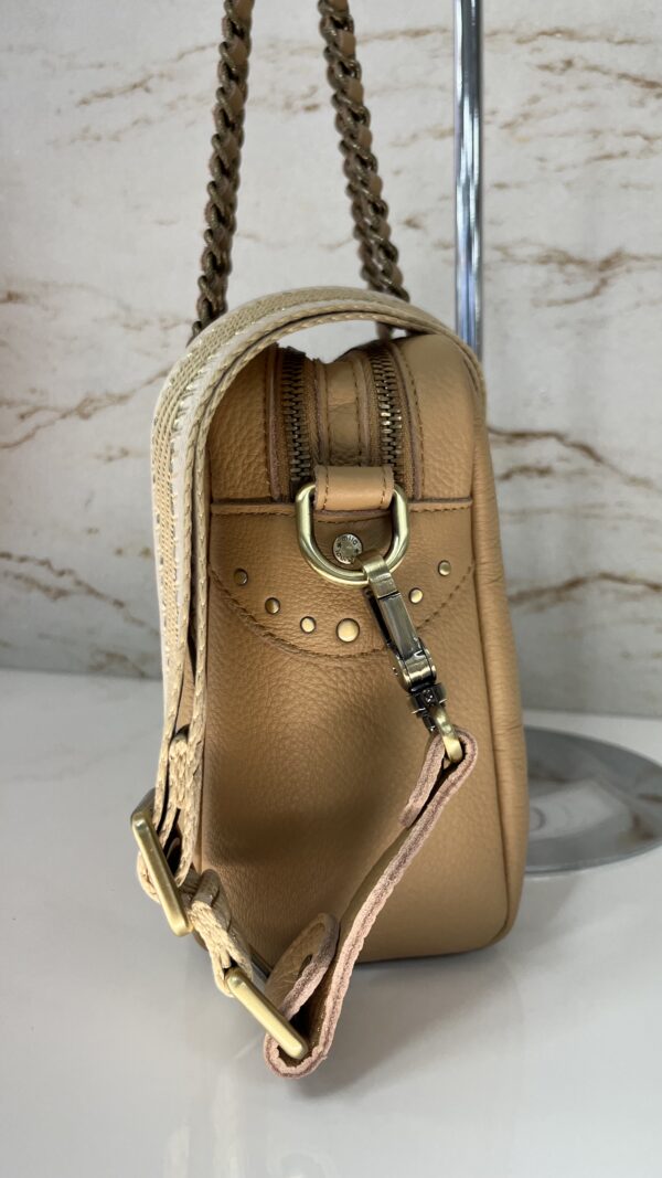 Sac bandoulière cuir Nell C1 Mila Louise ambre