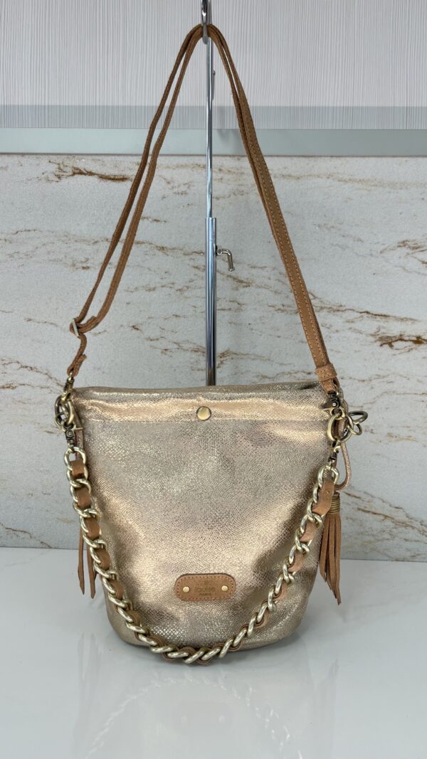 Sac seau Milena tissu pailleté Mila Louise camel