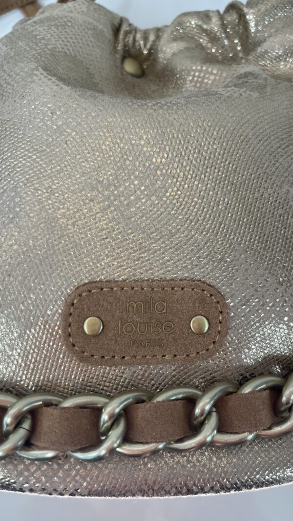 Sac seau Milena tissu pailleté Mila Louise camel