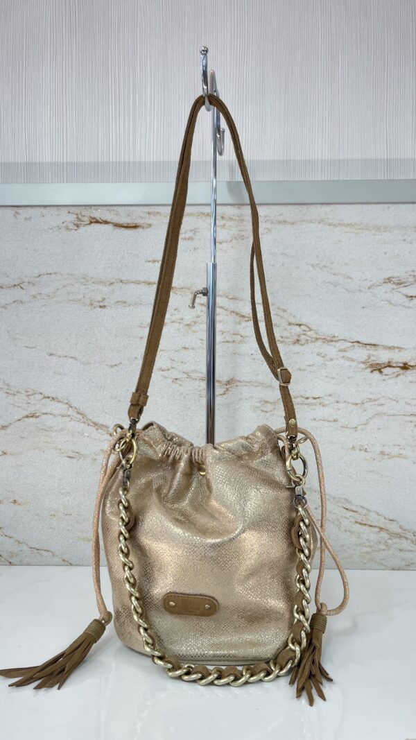 Sac seau Milena tissu pailleté Mila Louise ambre