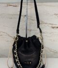 Sac seau Milena tissu pailleté Mila Louise noir