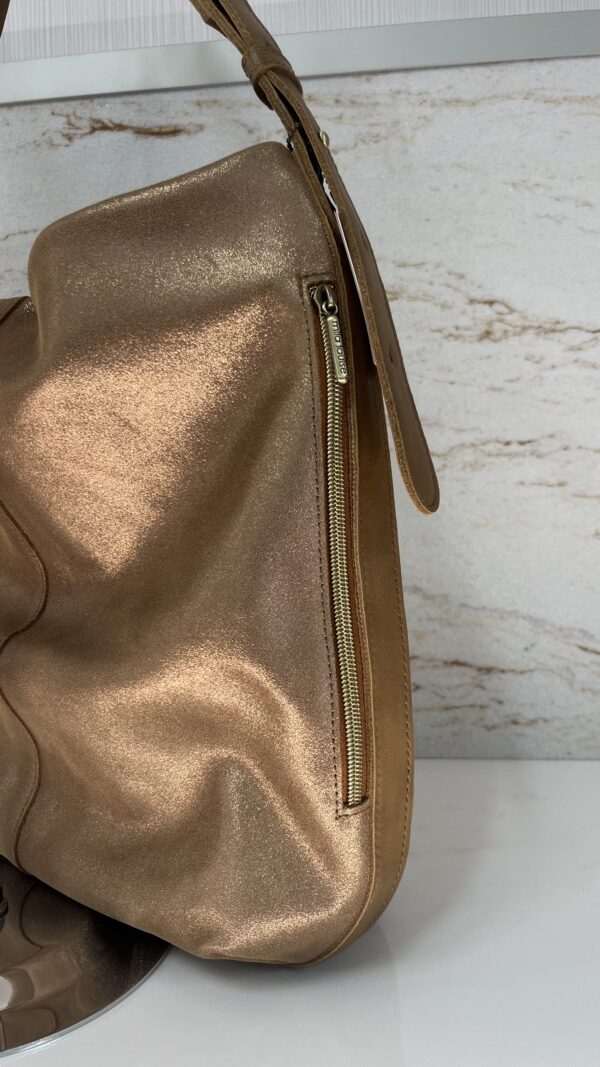 Sac cabas Maeli XC cuir pailleté Mila Louise bronze fossil
