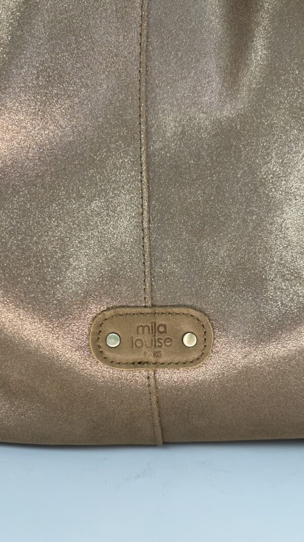 Sac cabas Maeli XC cuir pailleté Mila Louise bronze fossil