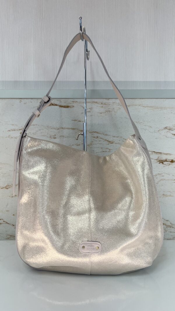Sac cabas Maeli XC cuir pailleté Mila Louise latte