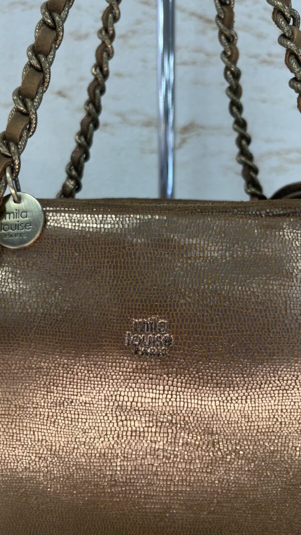 Sac bandoulière cuir Nell RX Mila Louise bronze fossil