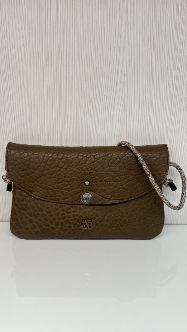 Sac à main pochette Olca E Mila Louise fumé kaki