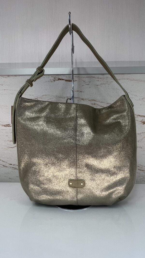 Sac cabas Maeli XC cuir pailleté Mila Louise oyster