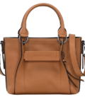Sac porté main S Longchamp 3D cuir - naturel