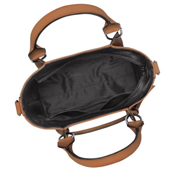 Sac porté main S Longchamp 3D cuir - naturel