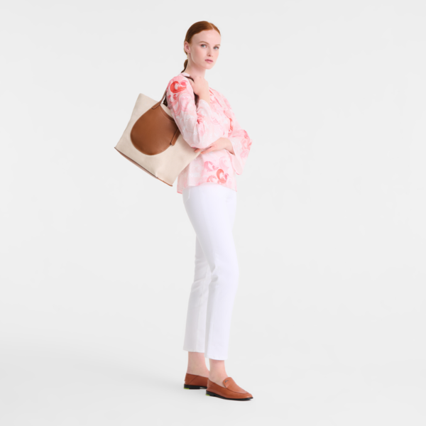 Cabas XL complice toile - Longchamp - caramel