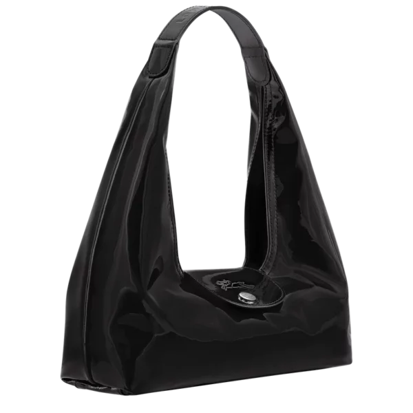 Sac porté épaule M Le Pliage Xtra cuir Longchamp noir