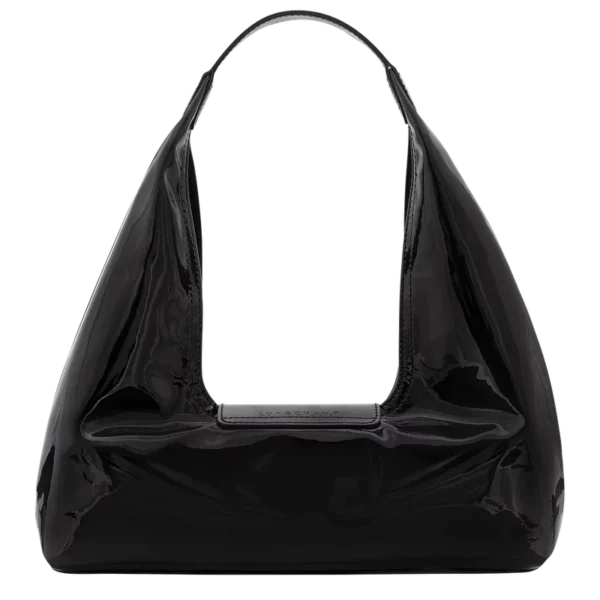 Sac porté épaule M Le Pliage Xtra cuir Longchamp noir