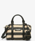 Sac polochon mini osier Lancaster noir rayé