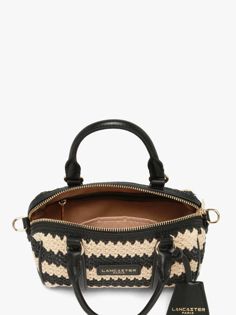 Sac polochon mini osier Lancaster noir rayé
