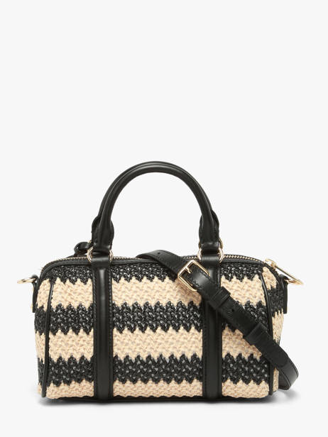 Sac polochon mini osier Lancaster noir rayé